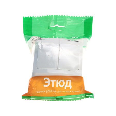 Выключатель "Этюд" СП 2кл. белый ВС10-002В *10/20