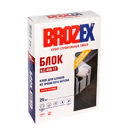 Смесь монтажно-кладочная KSB 17 БЛОК 25кг BROZEX *1/56