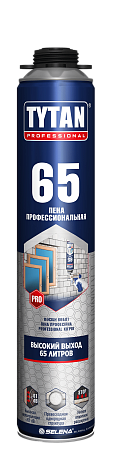 Пена монтажная профес. 1000мл/1000гр летняя "TYTAN 65 "  21079/16951 до 65 л  *1/12/504