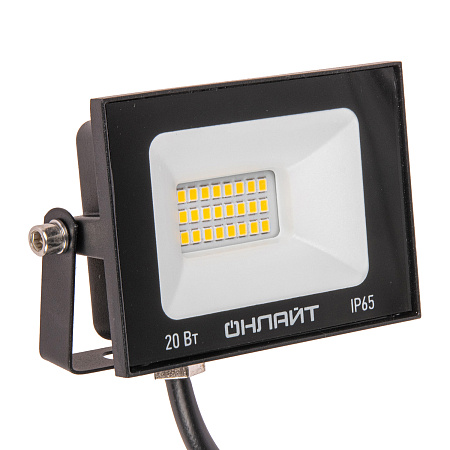 Прожектор светодиодный 20Вт 4,0K IP65 холодный Онлайт OFL-20-4K-BL-IP65-LED 61946 *1/50