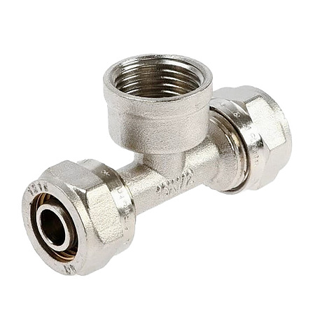 Тройник переходной 16х1/2"(Ø15)х16 цанга/мама STI (874) (аналог ИА64) *10/120