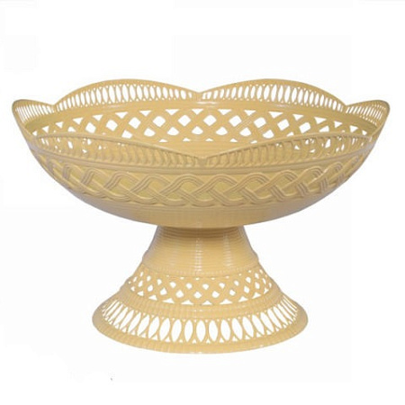 Ваза пластм. "Семь злаков" d240мм выс.140мм, "на ножке" М779 (ЗПИ "Альтернатива") *1/10