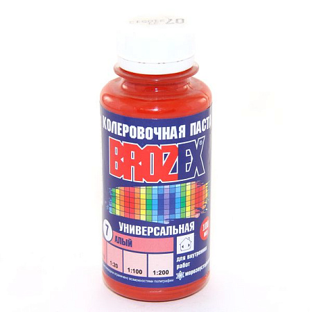 Колер паста алый №07 0,1 л BROZEX *6/108