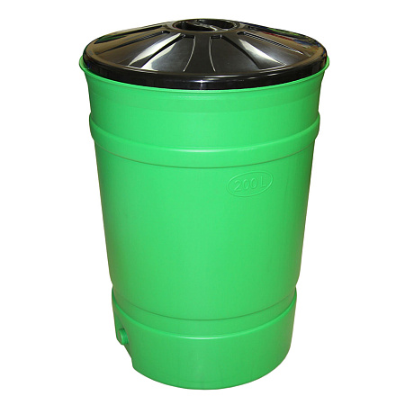 Бочка-бак пластм. 200л круглый с крышкой 640х640х900мм М1625 (ЗПИ "Альтернатива") *1/3