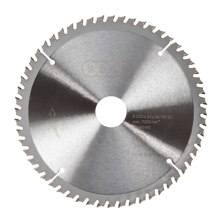 Диск пильный 200*32/30/20мм 56 зубьев по ламинату (810010034) EDGE PATRIOT *1/10