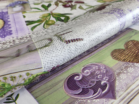 Клеёнка на нетканой основе "Carnelia" "Лаванда" шир.1,4м CL-2150 *20