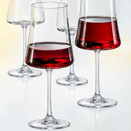 Набор бокалов стекло "BOHEMIA" "Экстра" 560мл 6шт д/вина 40862/560 "KRYSTALEX" *1/8