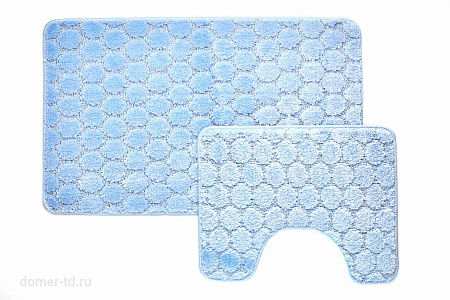 Коврик д/ванной Bombini  "Classic" Комплект:(50см х 80см)+д/туалета Св.-голубой CLT 17 *1/25