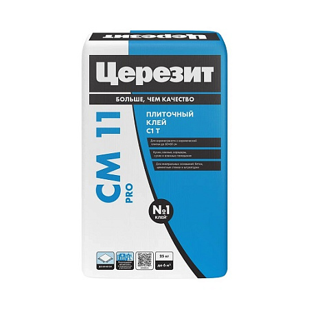 Клей для плитки СМ 11 Pro 25кг Церезит класс С1 T *1/48