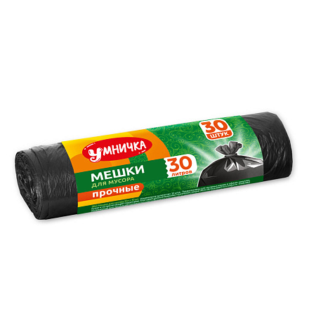 Мешки для мусора  30л*30шт толщ.4,5мкм "Умничка" MPU0552 *60