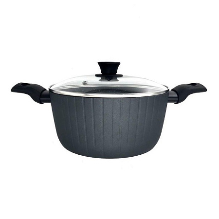 Кастрюля алюмин. антипригарная "Jarko" "Terra" д/ИНДУКЦ.плит 2,5л d20см Стек.кр. JTr-220-11 *1/3