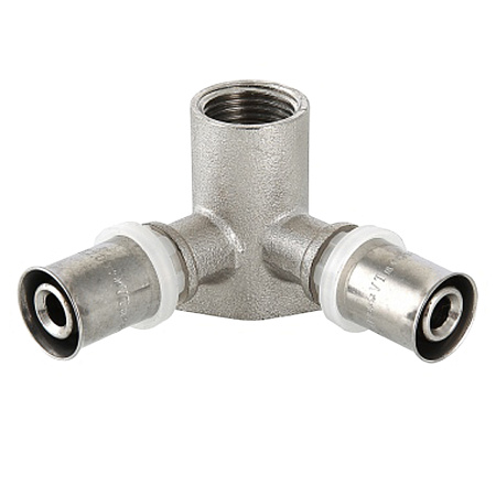 Тройник с креплением 16*1/2"(Ø20) пресс/мама VALTEC 234 *1/10