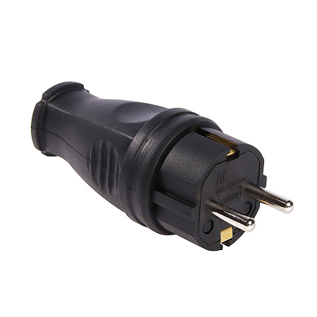 Вилка прямая КАУЧУК Smartbuy 2P+PE 16А 230В IP44 (SBE-16-P07-R)   *1/200