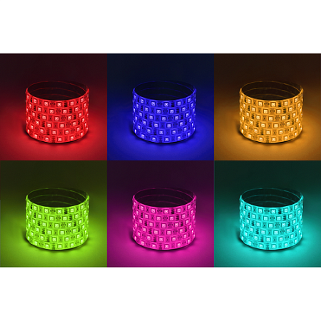 Лента светодиодная 5м RGB 14,4Вт/м IP65 5050kit блок/пит Б0043070  ЭРА *1/50