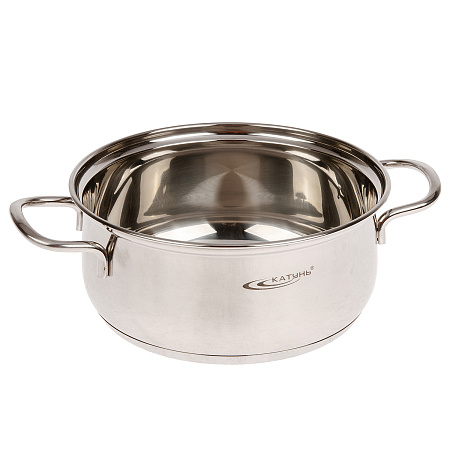 Набор кастрюль нерж. "Катунь" "Лира":1,6л+2,2л+3,2л, термор.дно, Ст.кр. КТ-CP-001 *1/2