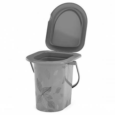 Ведро пластм."туалет" 17л с рис. "Парма" М2330 (ЗПИ "Альтернатива") *5/10