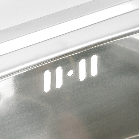 Мойка нерж. врезная 480х480х160мм 0,6мм  выпуск 3 1/2 с сифоном, без гофры *1/15