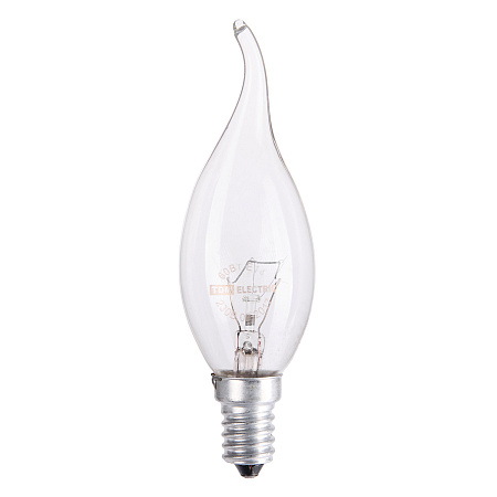 Лампа накаливания 60W Е14 свеча на ветру прозрачная TDM SQ0332-0016 *10/100