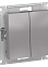 Механизм выключателя "ATLAS DESIGN" 2кл. алюминий (сх.5) 10АХ SchE ATN000351  *10