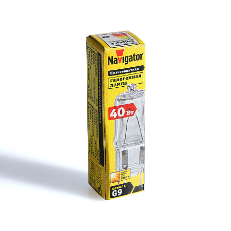 Лампа накаливания галогенная капсульная 40W-230V G9 JCD Navigator 94215 *1/20/100