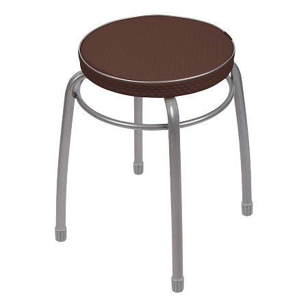 Табурет с мягким кругл.сидением, металл.опоры с dтруб 22мм "Элит" цвета:"микс" ТЭЛ1 "Ника" *5