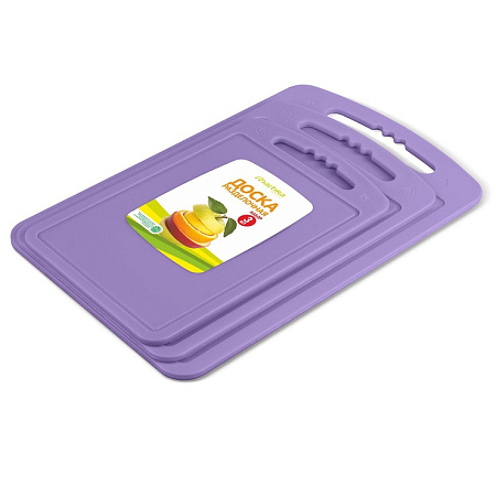 Доски разделочные пластм. Набор 3шт:32х20см;28х18см;24х15см цвета:"микс" С55 ("Мартика") *1/22