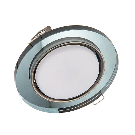 Светильник встраиваемый GX53 H4LD5310 Ecola Glass Стекл Круг с подсв.черн.хром SP53RNECH *10/30