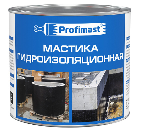 Мастика битумная гидроизоляционная  2 л/1,8кг PROFIMAST *1/6/240