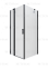 Душевой уголок 90*90*190 Йота-Блэк квадрат. БЕЗ ПОДДОНА  (2 места) *1