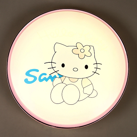 Светильник светодиодный акриловый 400мм 48W 8103/24W*2 04 PINK LED 3р(т.и хол.свет,смеш)S=10м2 VERNER LIGHTING *1/10