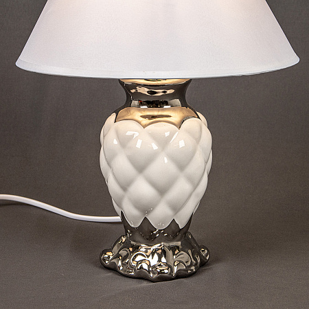 Лампа настольная 11019-0.7-01SW  Е27 40Вт (керамика+абажур) *1/24