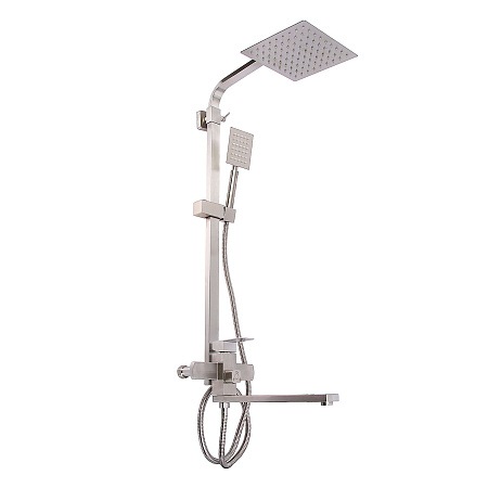 Смеситель д/ванны со стойкой для душа + ручной и тропический душ Fmark FS8145-35 *1