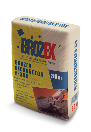 Смесь цементно-песчаная М300 Пескобетон 30 кг BROZEX *1/48