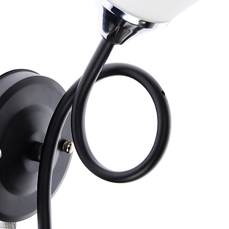 Бра N1684/1W BK+CH E27 1*40Вт (330*170*130)  VERNER LIGHTING *1