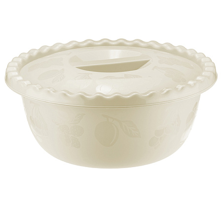 Миска пластм. с крышкой 3,0л д.250мм М1316 ("М-Пластика") *1/35