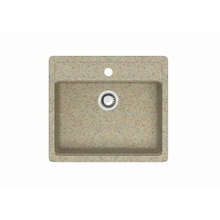 Мойка из искусственного камня прямоугольная песочная матовая AGATA 9/Q5 (570х505х200 мм) *1