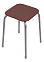 Табурет с мягким квадр.сидением, металл.опоры с dтруб 20мм "Эконом 3" цвета:"микс" ТЭ3 "Ника" *10