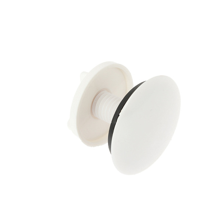 Заглушка отверстия умывальника под смеситель 50мм белая (ИС.130497) *5/200