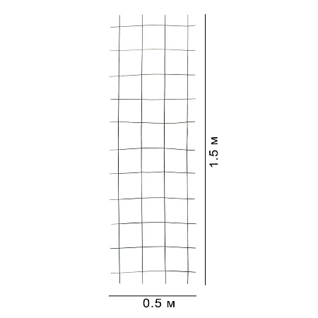 Сетка кладочная ТУ 50*50-2,5 (0,5*1,5м ±60мм 50*50мм ±35мм 6*17 прутков сделано по ТУ) *10/900