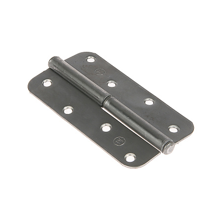 Петля накладная 130мм б/покрытия ЛЕВАЯ (комплект 2 шт+саморезы) ДомоСтрой *1/50