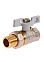Кран шаровый 1/2" (Ø15) М/П бабочка с американкой СТМ (СТАНДАРТ) CWAFM012 (аналог ЗФ782) *1/20/120