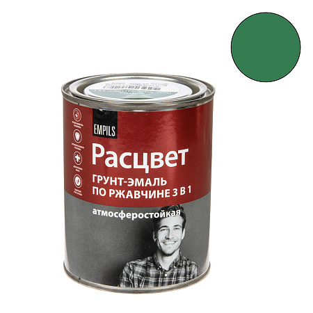 Грунт-эмаль по ржавчине зеленая 0,9 кг Ral 6029 Расцвет *1/14/490