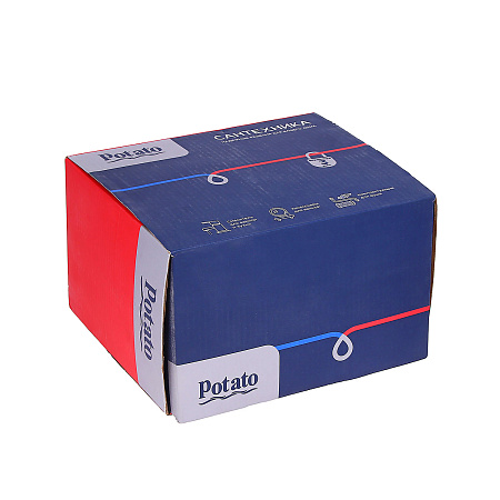 Смеситель для ванны "Potato"P3030-7 короткий излив (белый) *1/10