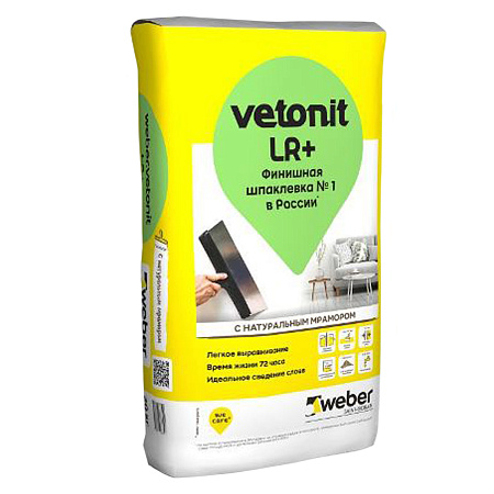 Шпаклевка полимерная белая финишная LR+ 20 кг Vetonit *1/56