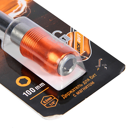 Адаптер для бит 100мм магнитный хвостовик 1/4"Е QUICK LOCK арт.350501 NOX *1/100