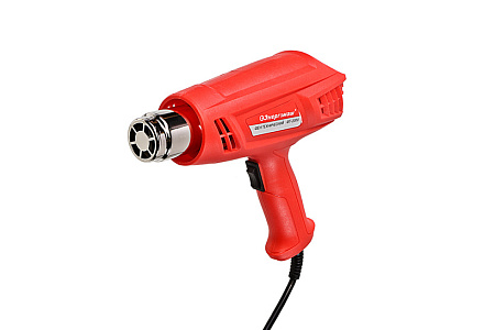 Фен строительный 2000Вт 375-495°С 300-500 л/мин 2 насадки ФТ-2000 ЭНЕРГОМАШ *1/10