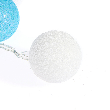 Гирлянда Нить 5м 20LED белый Клубки морские прозрачная нить 220V IP20 5985177  *1/20