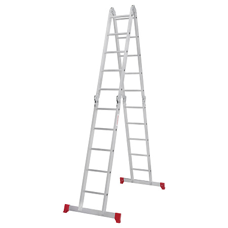Лестница многофункциональная трансформер алюм. 4х5ступ.,общ.дл.5,56м,max нагр150кг 2320405 "НВ" *1