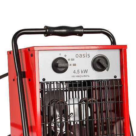 Пушка тепловая электрическая  4,5кВт 530м3/ч S-45м2 ТЭН квадратная 220В TP-45S (U) ОАЗИС *1/6