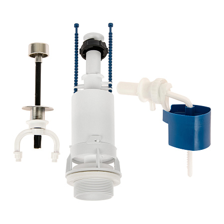 Арматура бачка (КОМПЛЕКТ) кнопка/белая, нижняя, Уклад АБ (А 105.57.14.0/69.57.14.0) *1/20